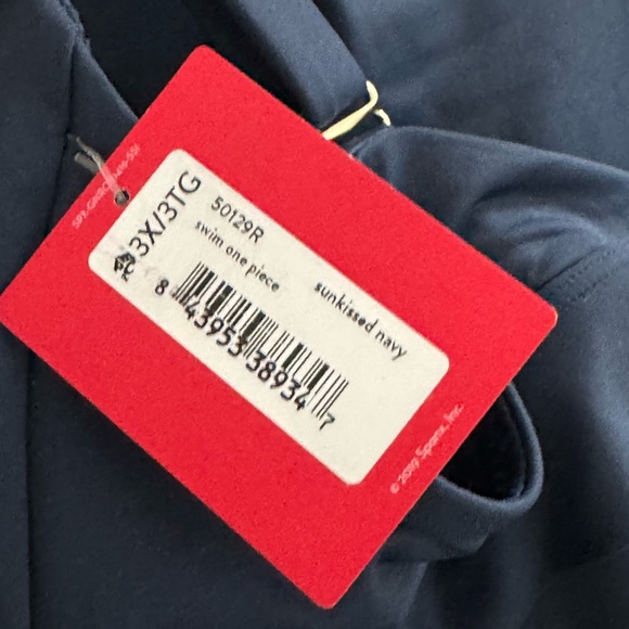 NWT SPANX Classic SunKissed Navy One Piece Swimsuit Plus Size 3X - Picture 7 of 9